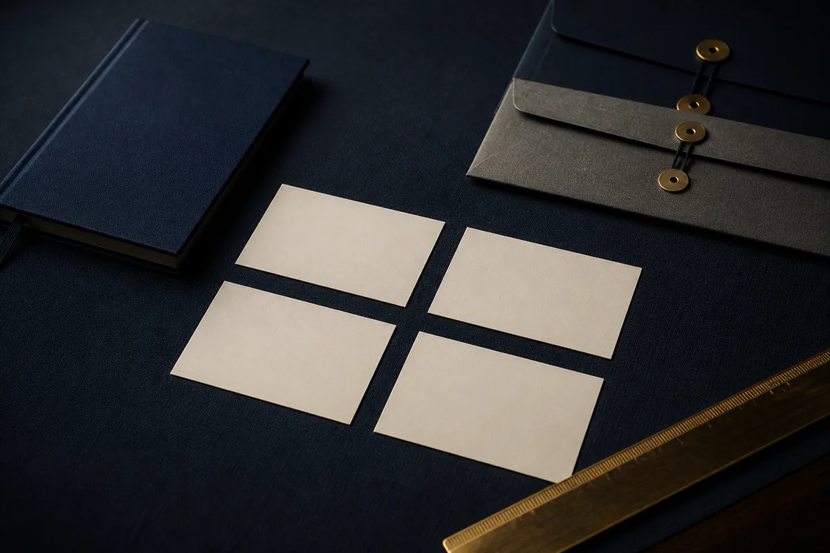 Cards and documents used to map a defense strategy